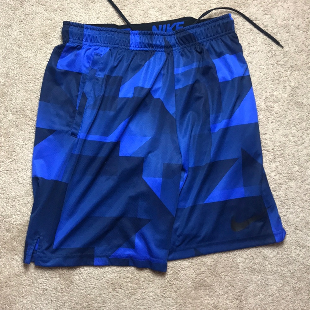 Blue Nike Shorts with pattern